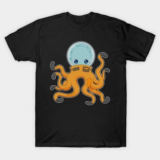 Octopus Astronaut Space T-Shirt